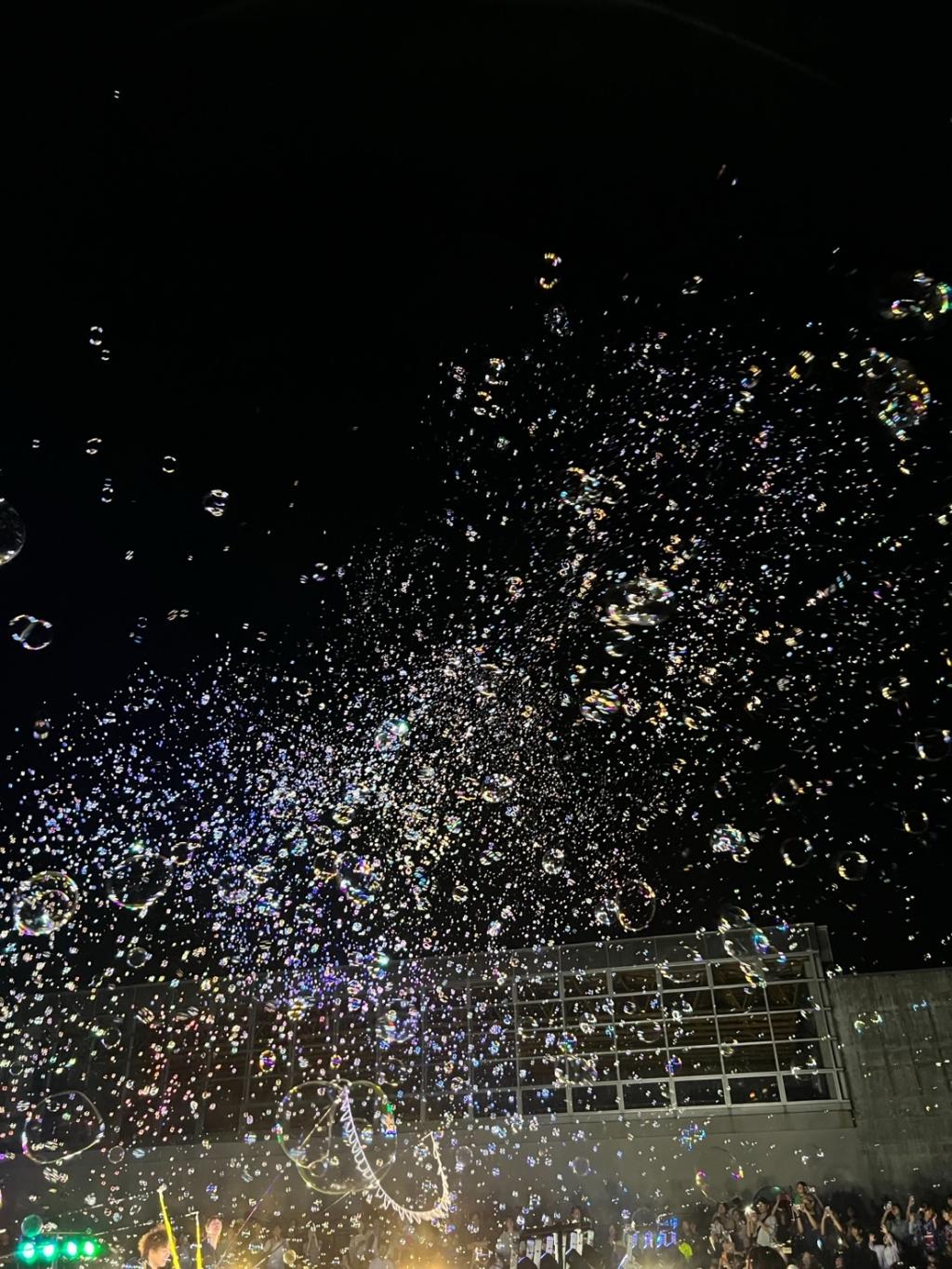 🫧 皆生海岸が幻想的な空間に！ナイトバブルショーに行ってきました✨